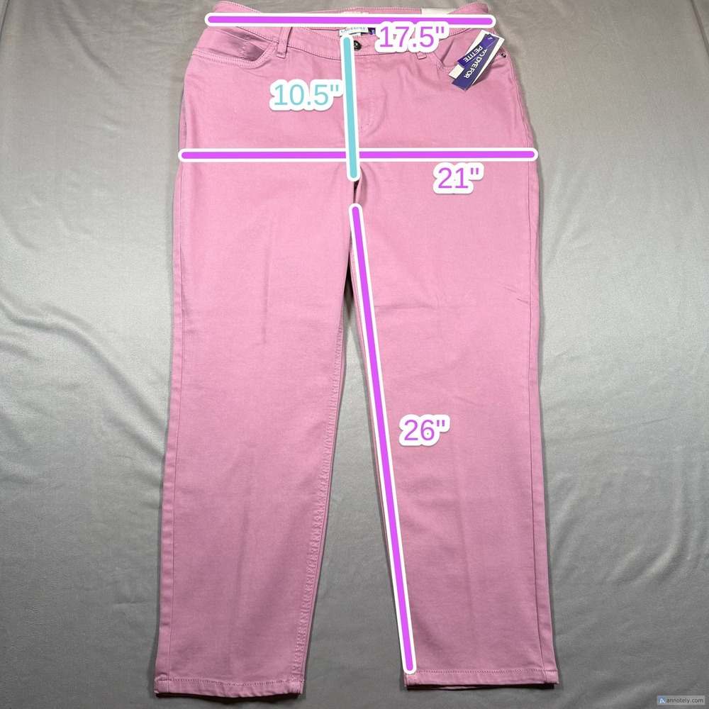 Catherines Jegging Womens 14/16WP Pink Petite Stretch Slim Fit Casual Pants - Picture 4 of 16